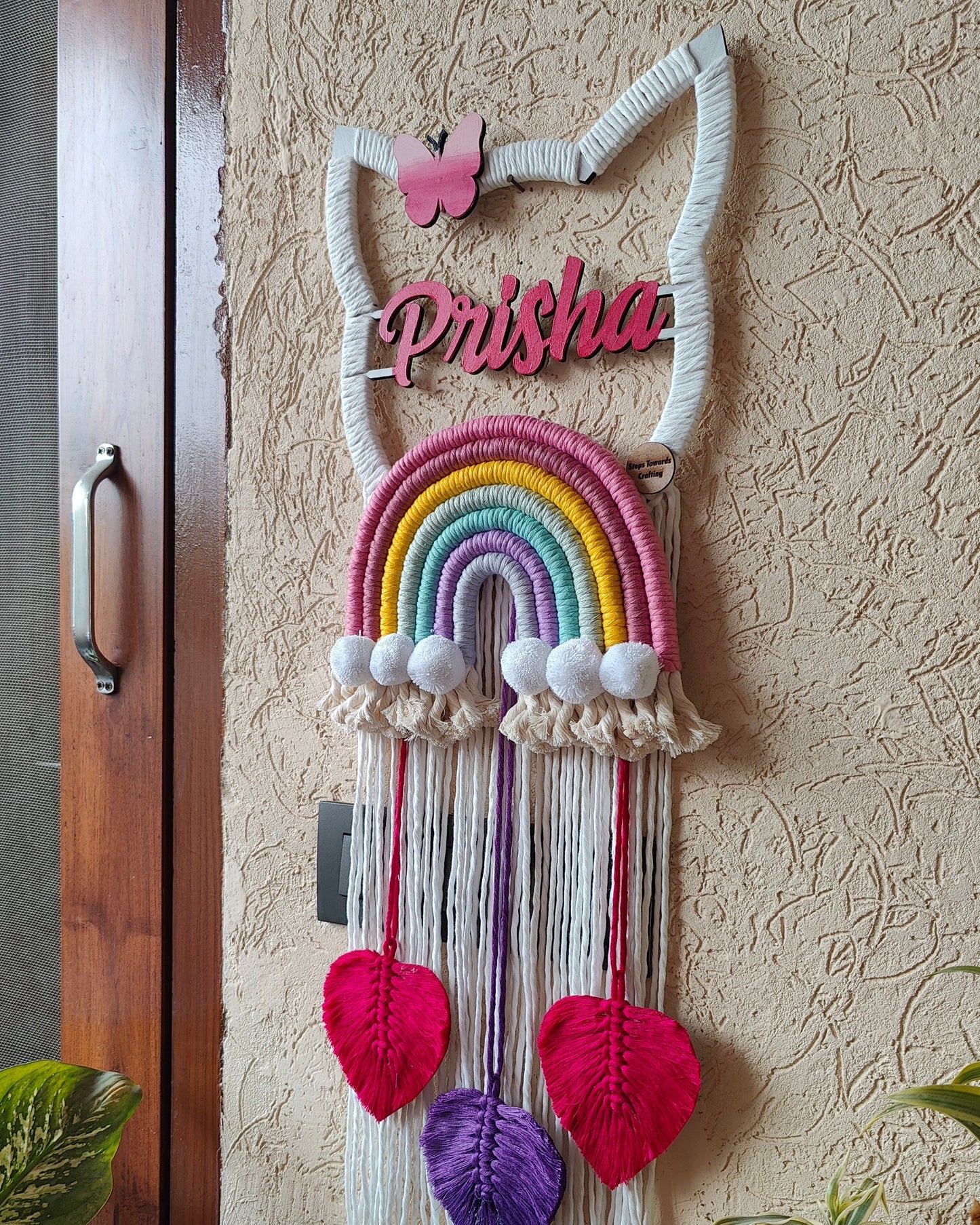 Macrame - Kids Nameplate Kitty Shape