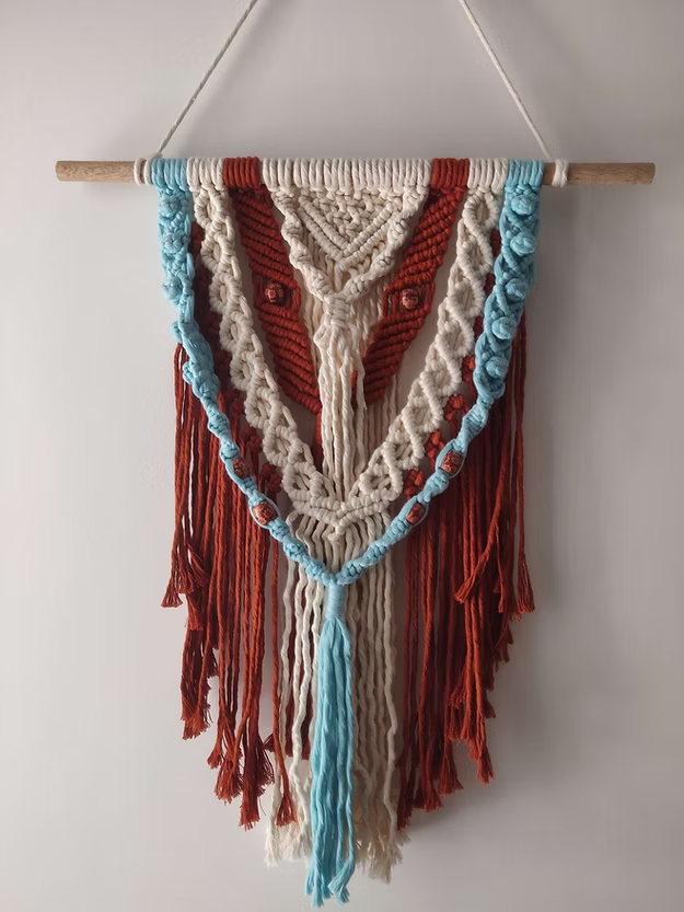 Handmade Macrame Wall Hanging - Layered Boho Design 1