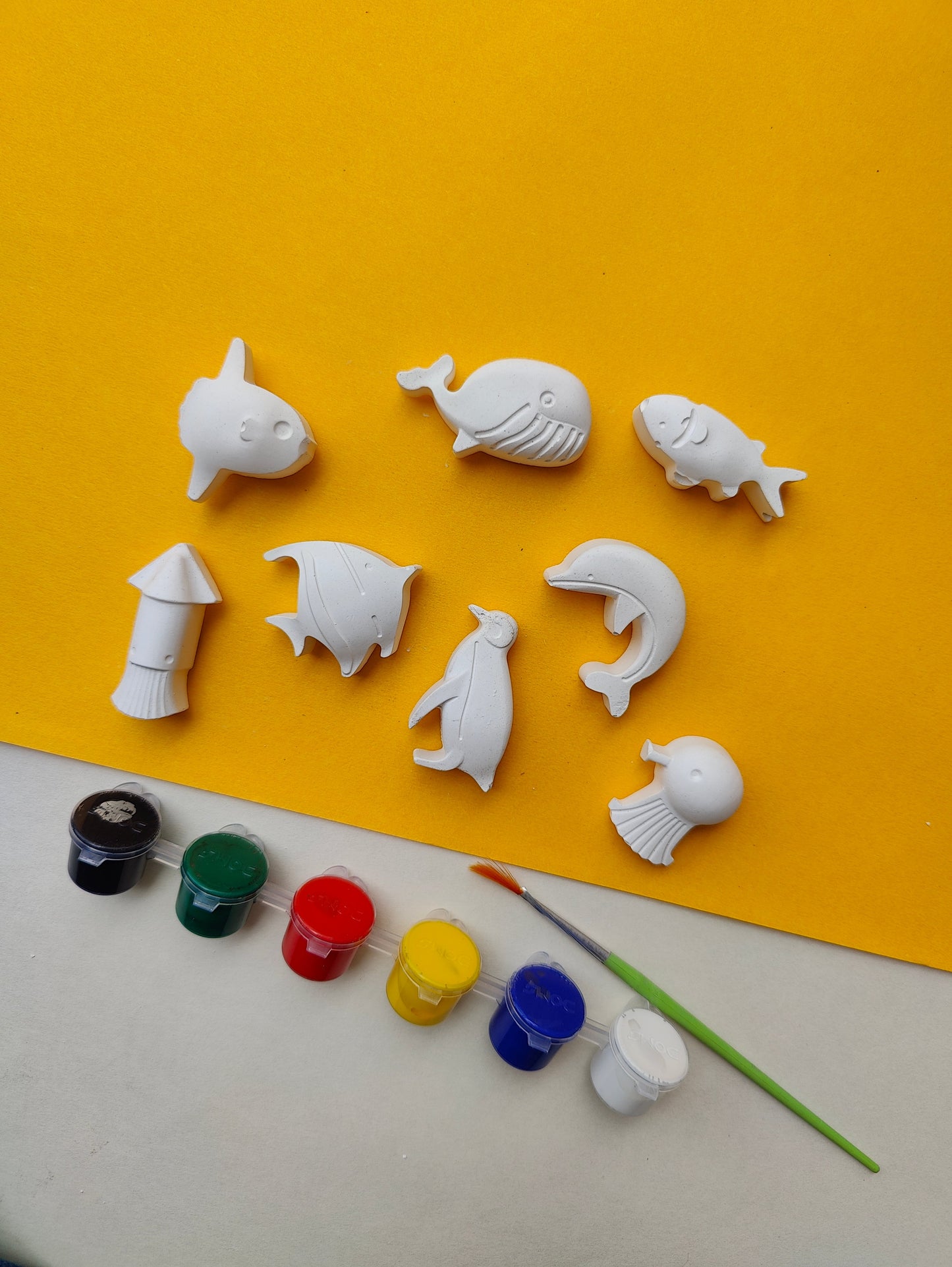 DIY Concrete - Ocean theme Fridge Magnet Set