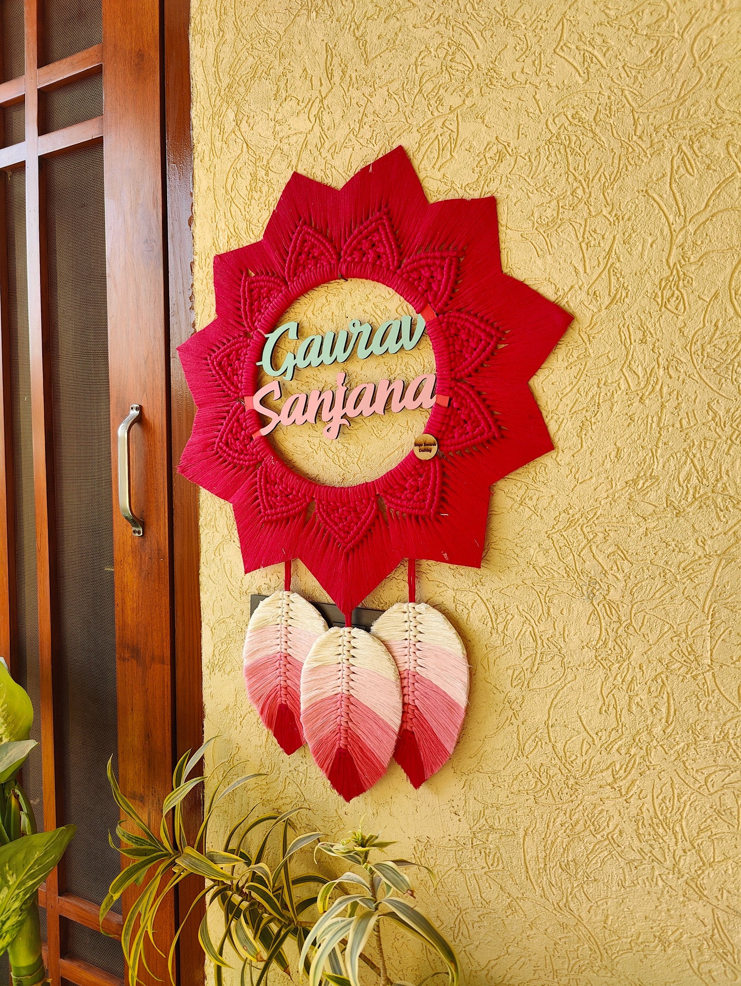 Macrame - Mandala Nameplate Design