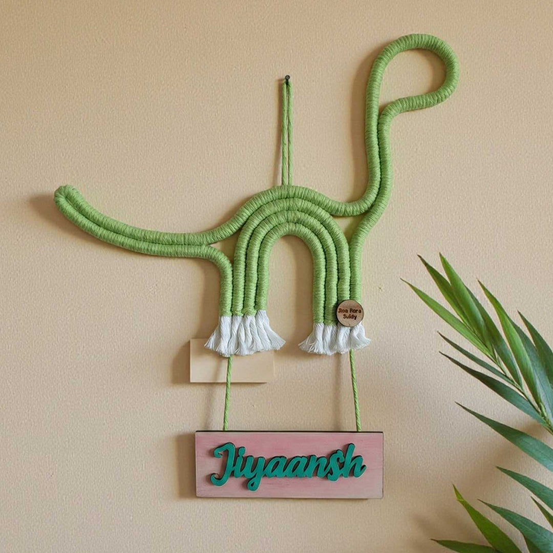 Macrame Dinosaur - Nameboard
