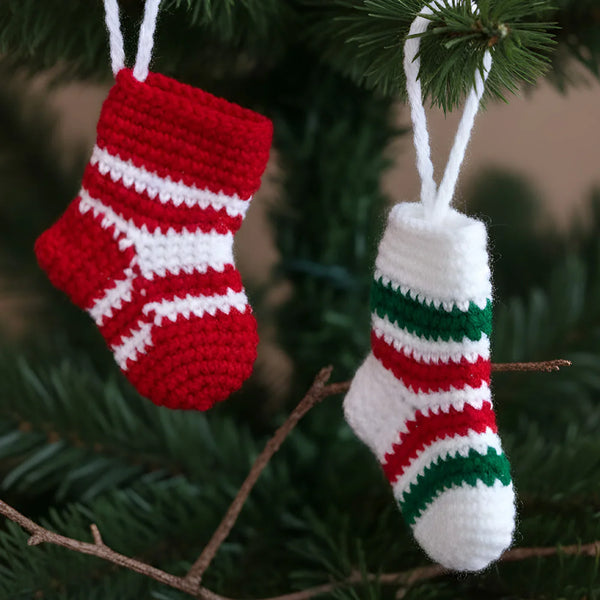 Crochet Socks Ornament For Christmas Decoration
