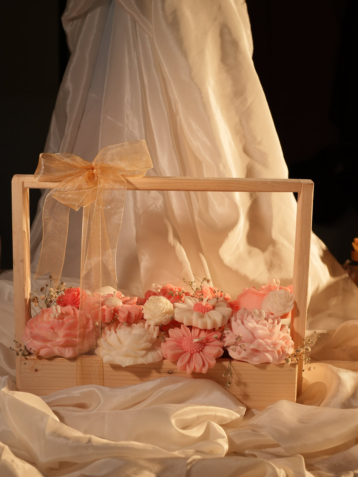 Custom  Candle Flower Bouquet (10 Assorted flowers)