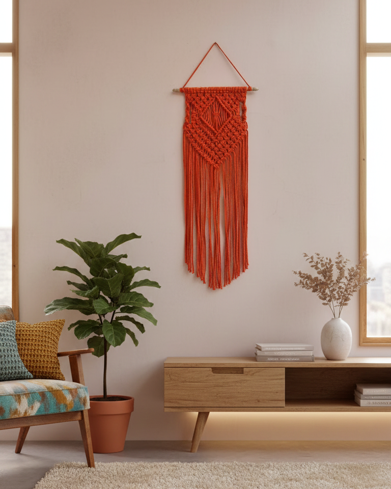 Handmade Macrame Wall Hanging - Layered Boho Design 2