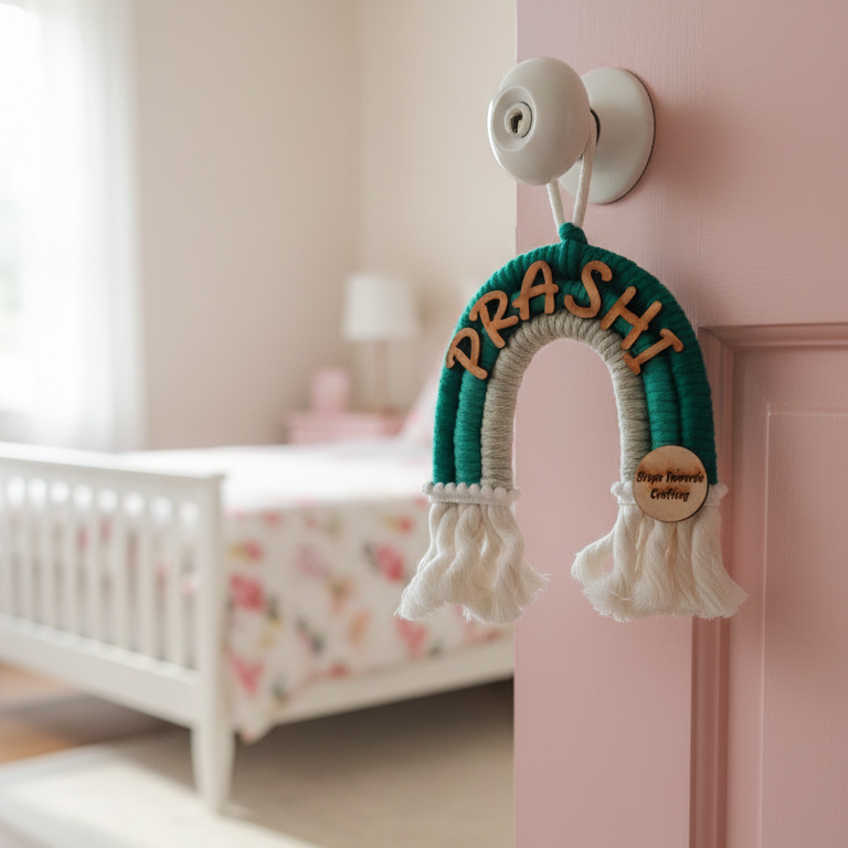 Macrame Nameboard - 3 Layer Mini Rainbow