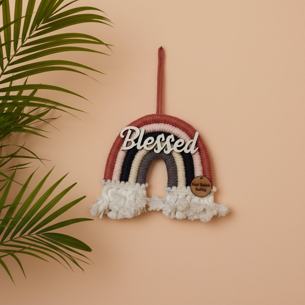 Macrame Nameboard - 5 Layer Mini Rainbow