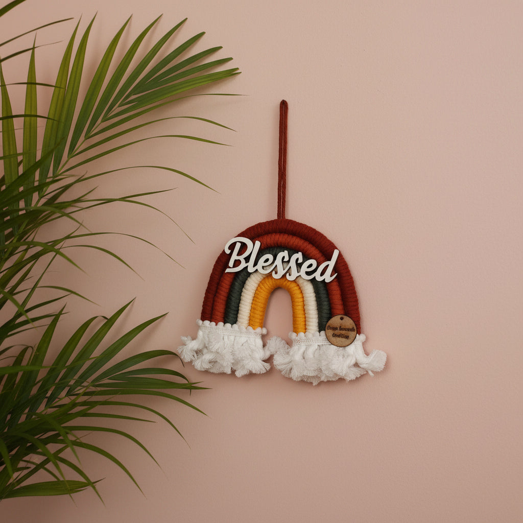 Macrame Nameboard - 5 Layer Mini Rainbow
