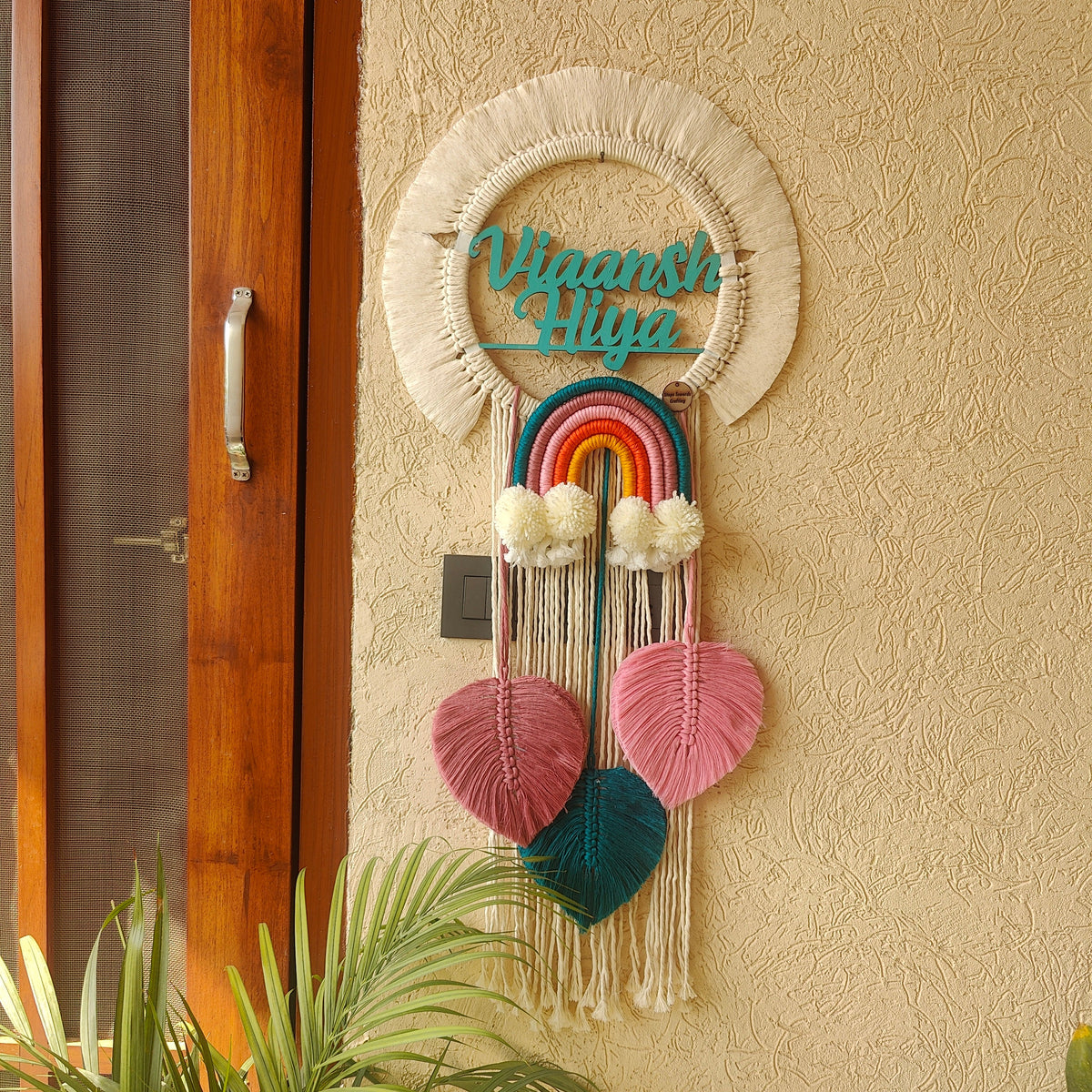 Macrame - Kids Name Plate Circle Shape
