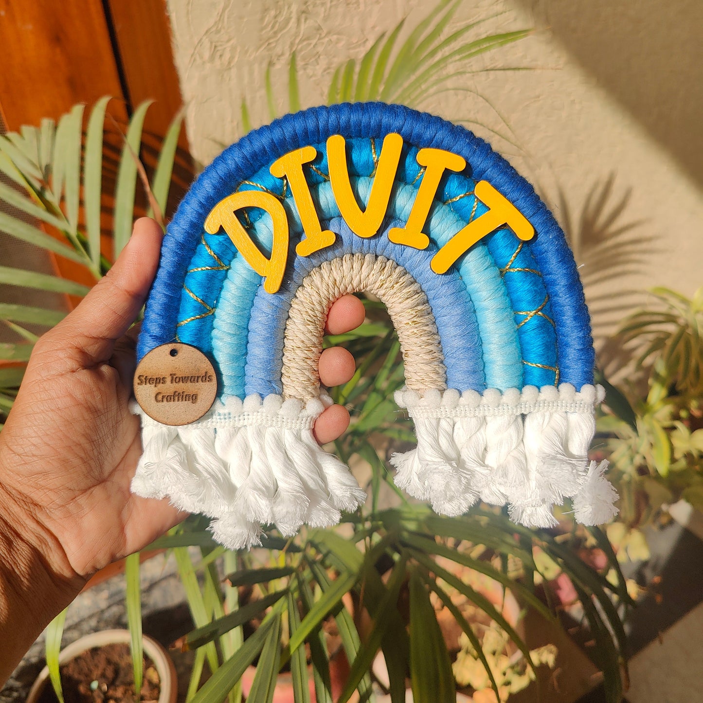 Macrame Nameboard - 5 Layer Mini Rainbow