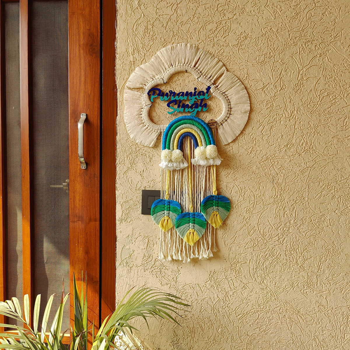 Macrame - Kids Name Plate Circle Shape