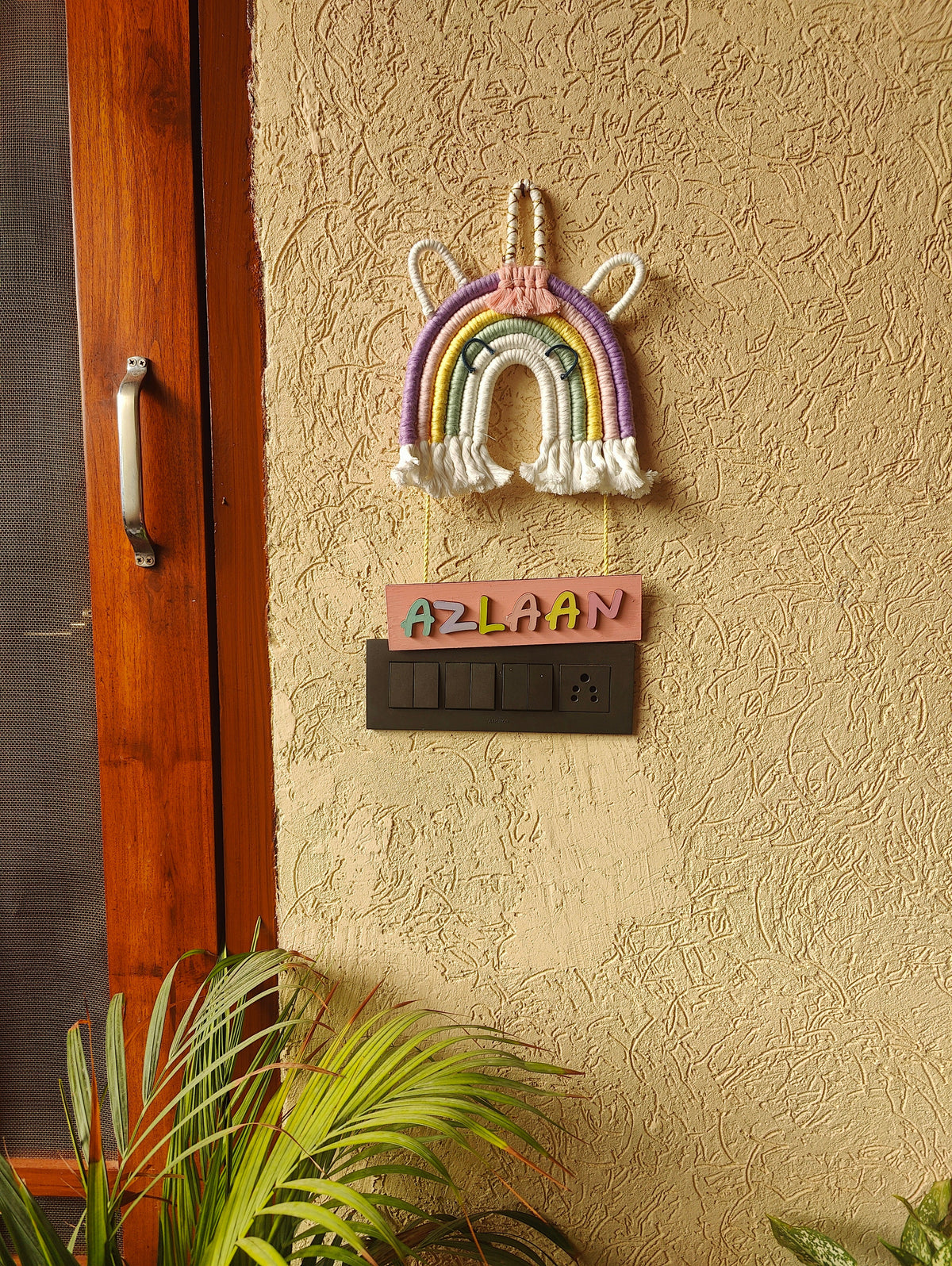 Macrame - Unicorn Nameplate