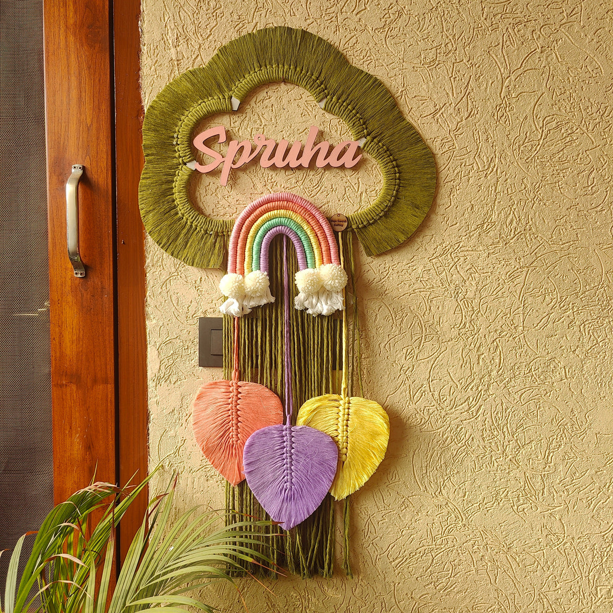 Macrame - Kids Name Plate Circle Shape