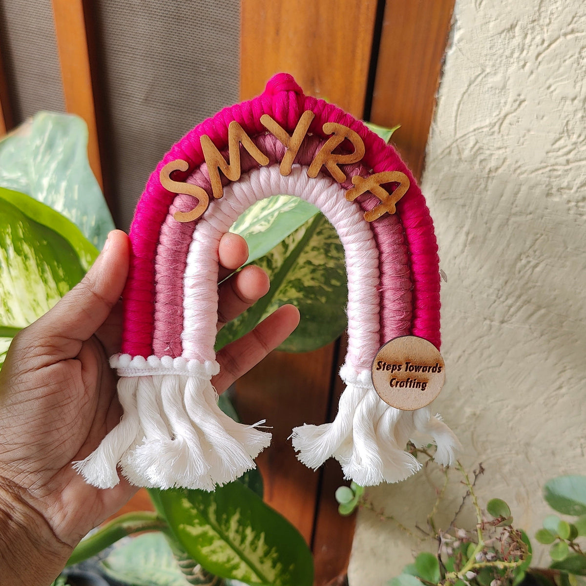Macrame Nameboard - 3 Layer Mini Rainbow