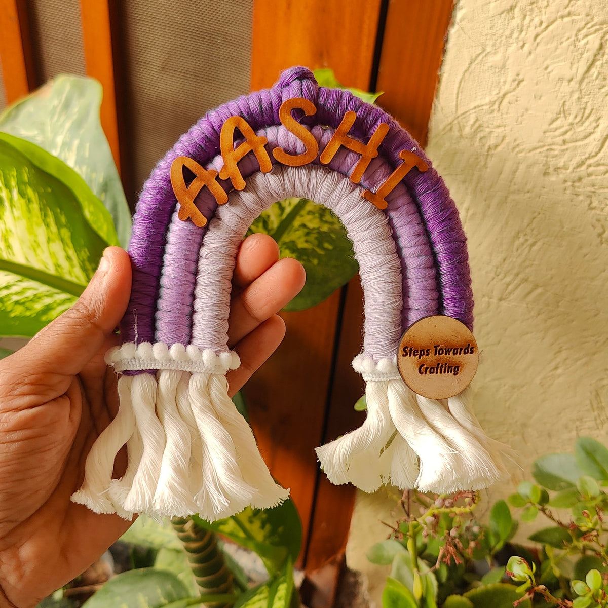 Macrame Nameboard - 3 Layer Mini Rainbow