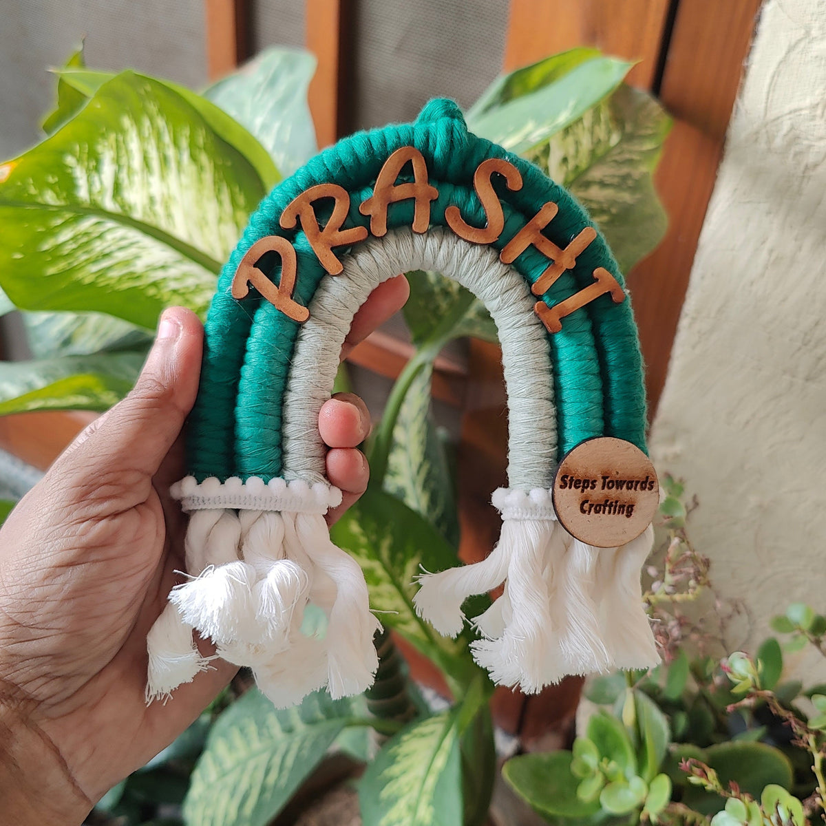 Macrame Nameboard - 3 Layer Mini Rainbow