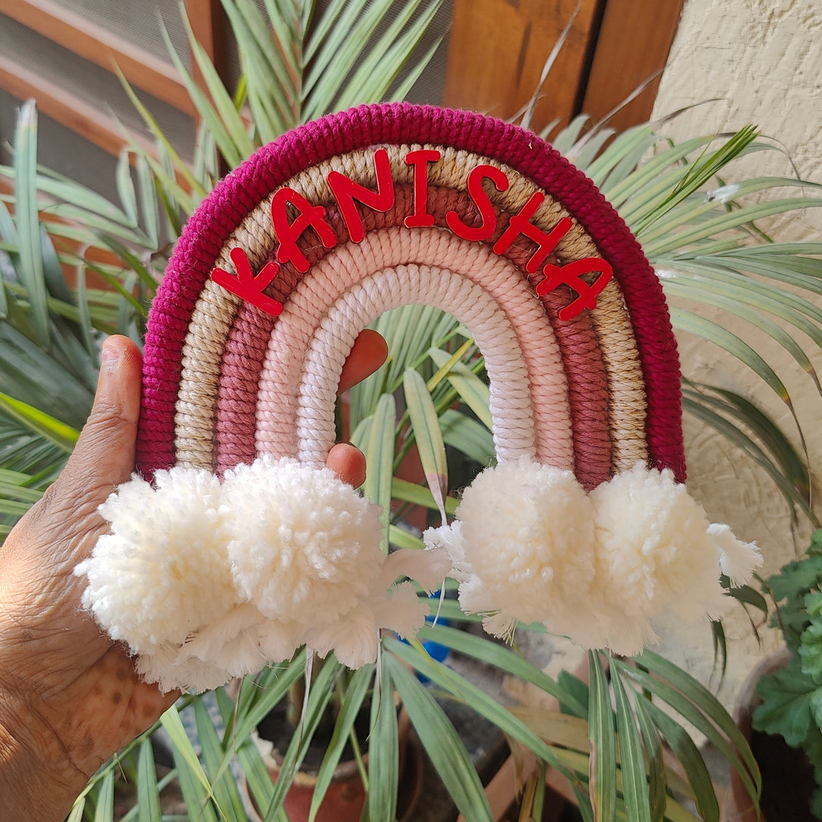 Macrame Nameboard - 5 Layer Mini Rainbow