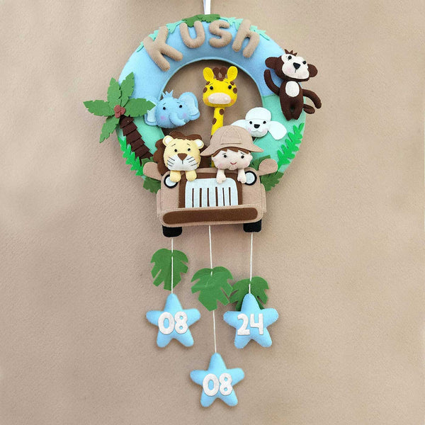 Felt - Jungle Safari Theme nameplate for Kids