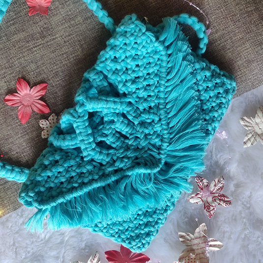 Handmade Macrame Sling Bag - Boho Crossbody Design 2
