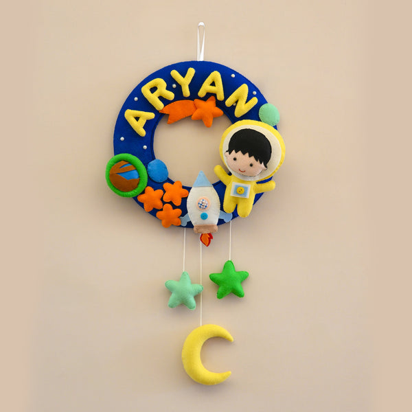 Felt - Star Voyage Theme nameplate for Kids