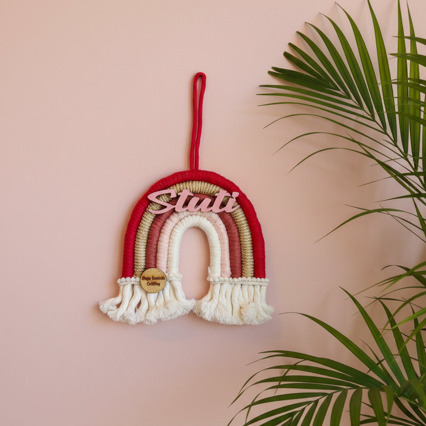 Macrame Nameboard - 5 Layer Mini Rainbow