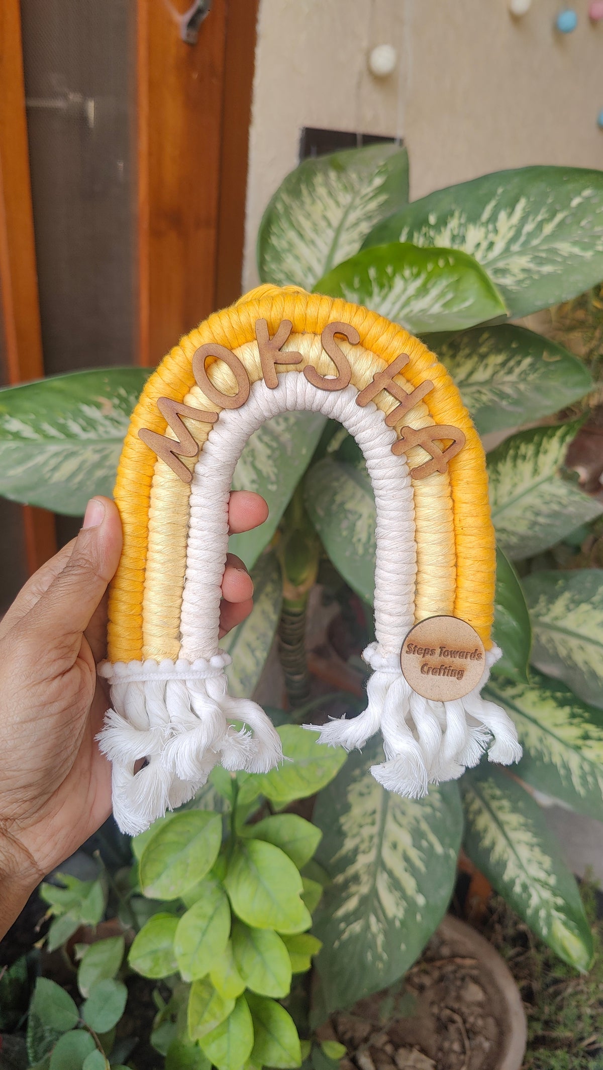 Macrame Nameboard - 3 Layer Mini Rainbow