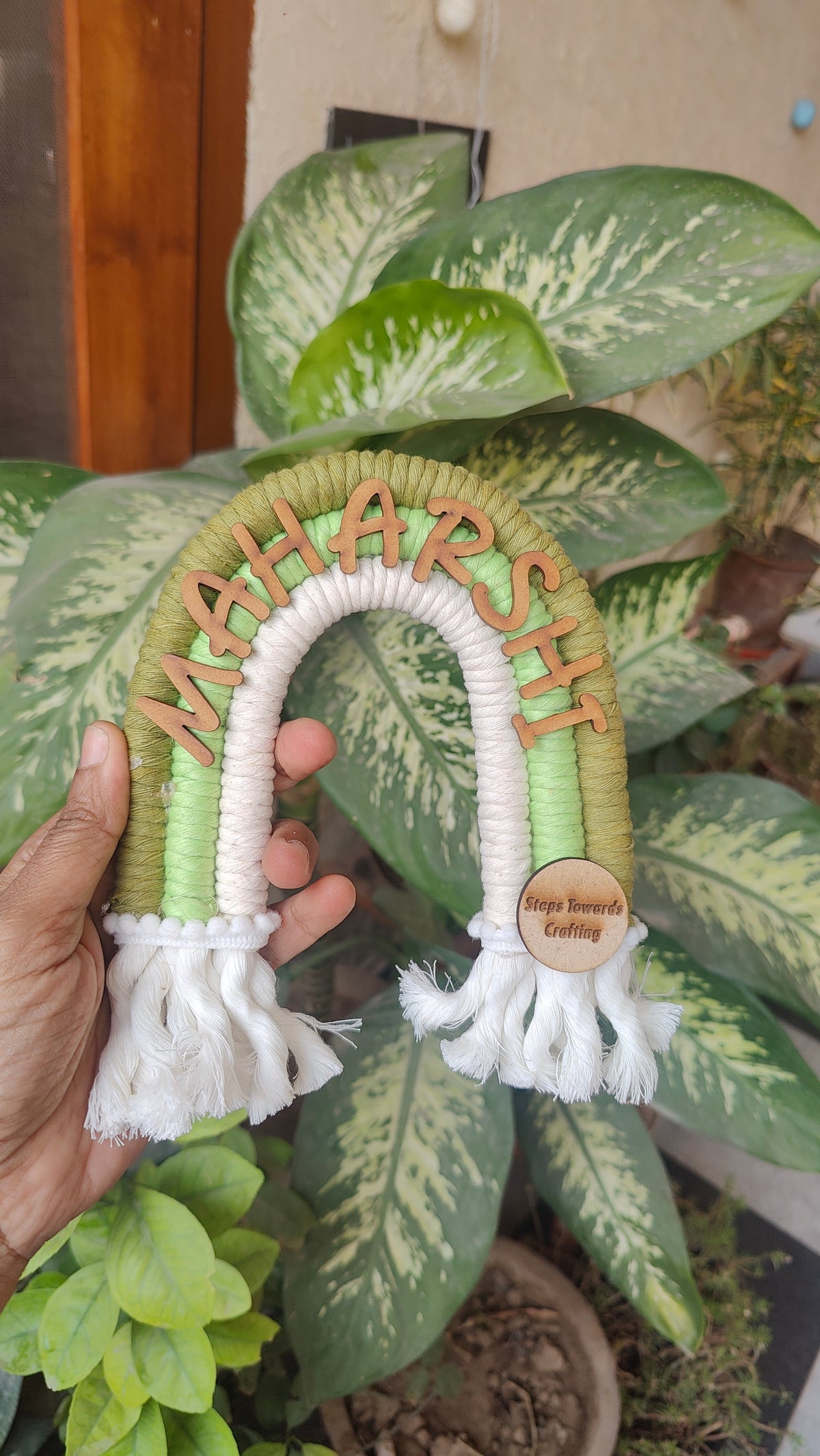 Macrame Nameboard - 3 Layer Mini Rainbow