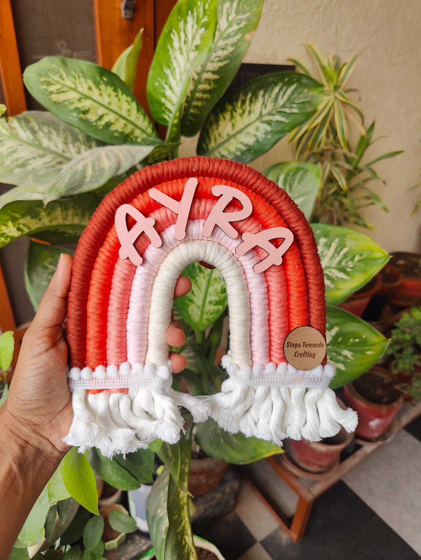 Macrame Nameboard - 5 Layer Mini Rainbow