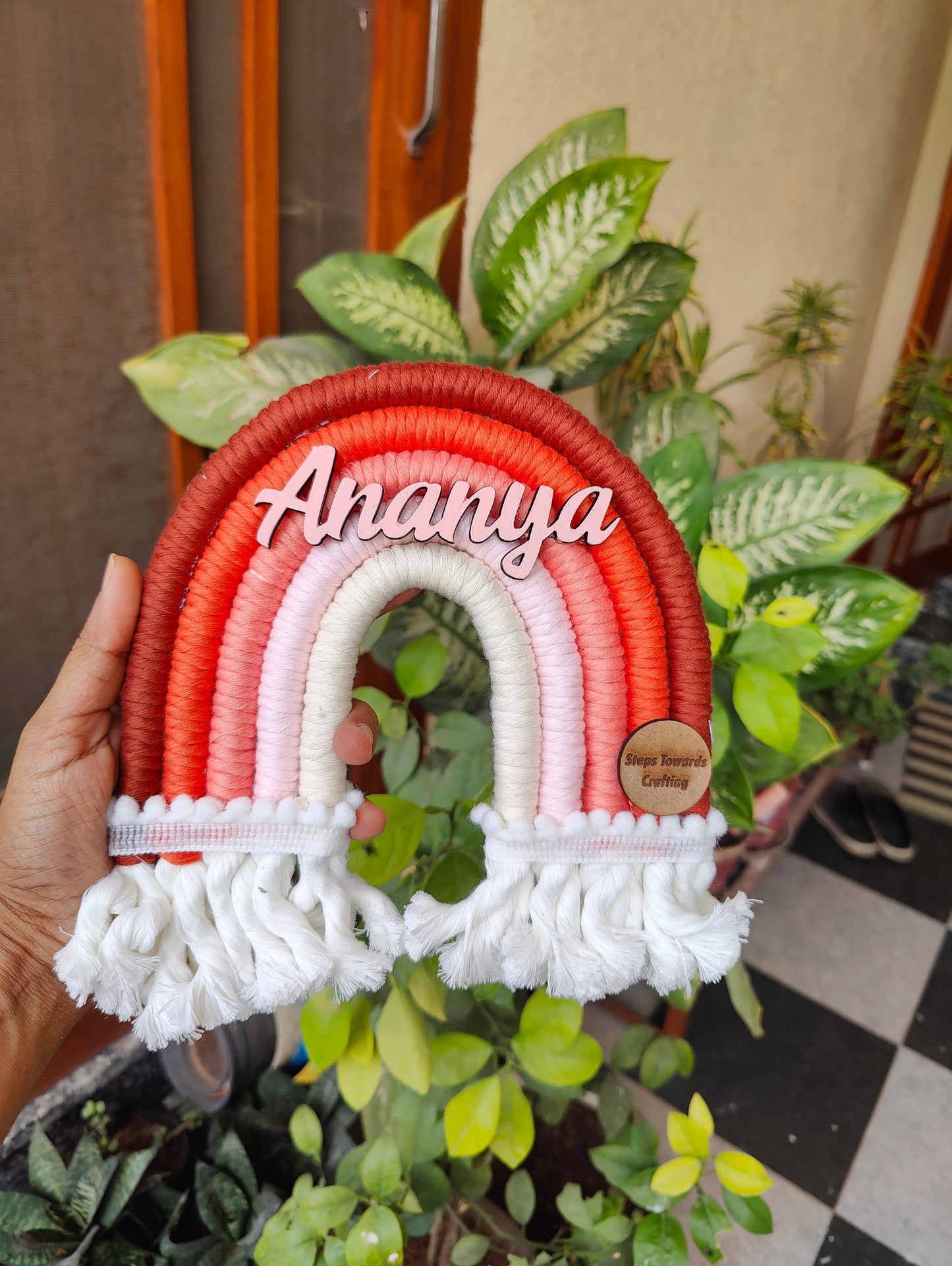 Macrame Nameboard - 5 Layer Mini Rainbow