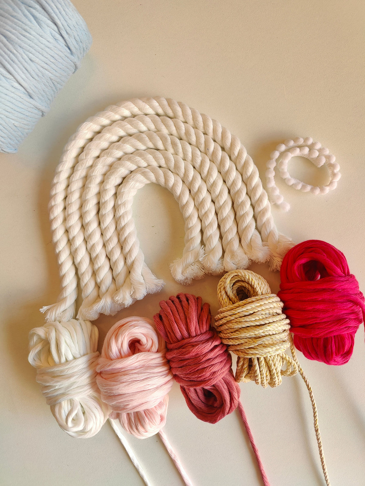 DIY Kit - 5 layers Macrame Rainbow Nameplate