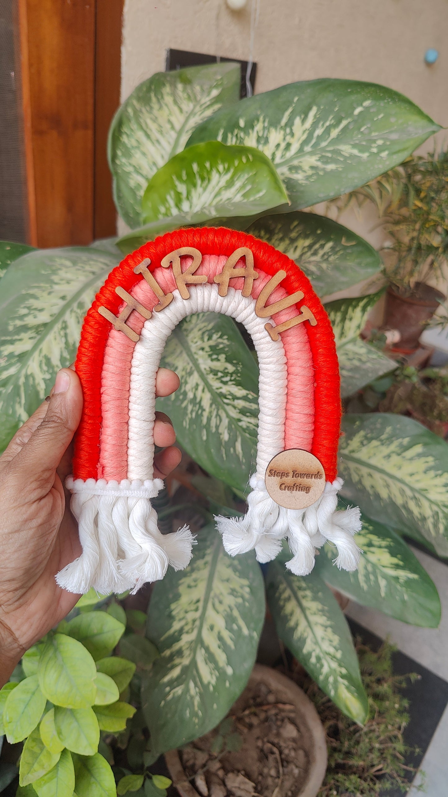 Macrame Nameboard - 3 Layer Mini Rainbow