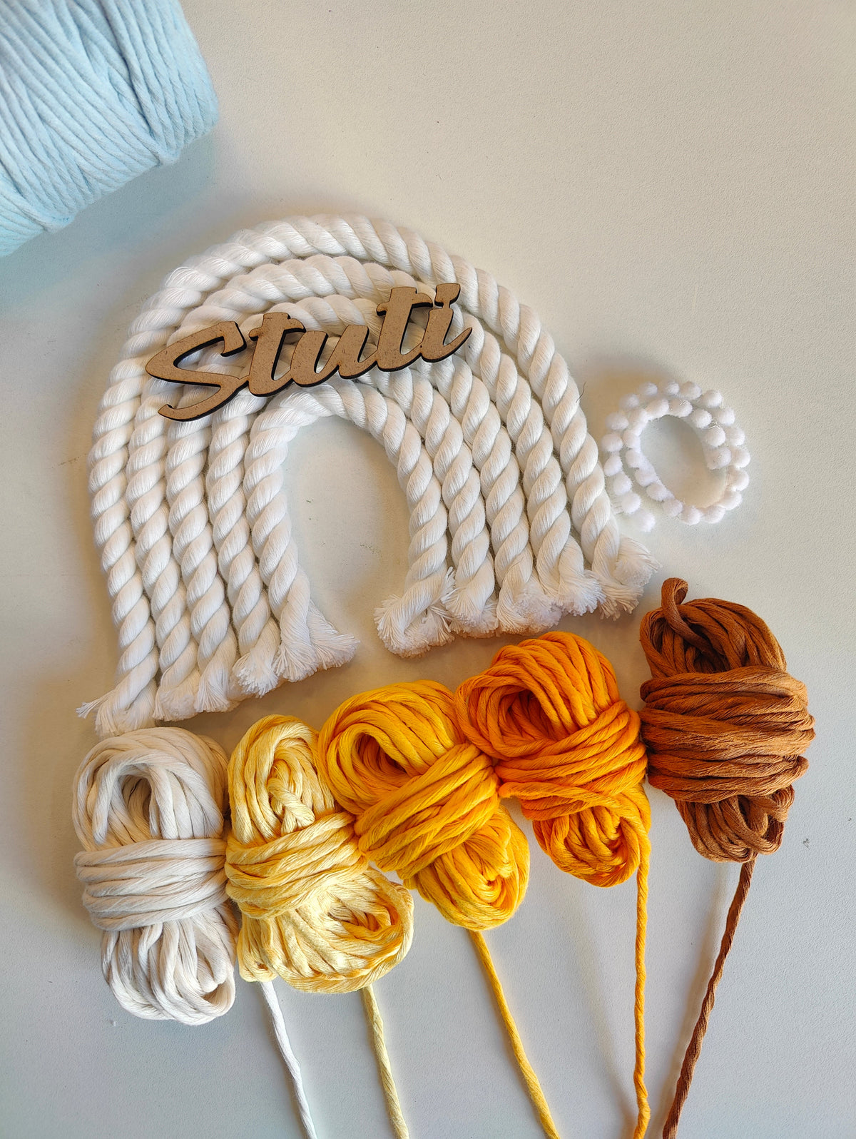 DIY Kit - 5 layers Macrame Rainbow Nameplate