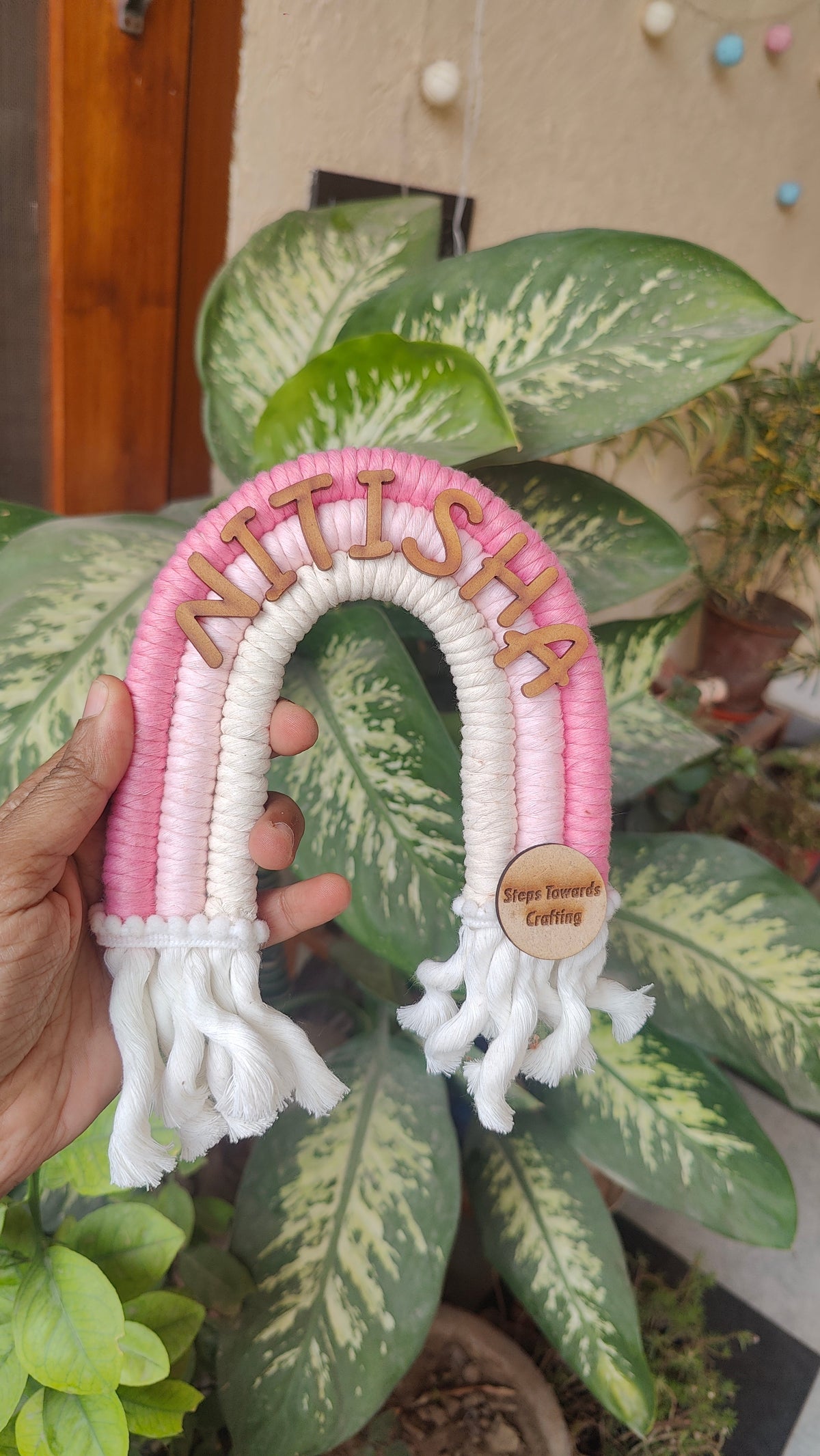 Macrame Nameboard - 3 Layer Mini Rainbow