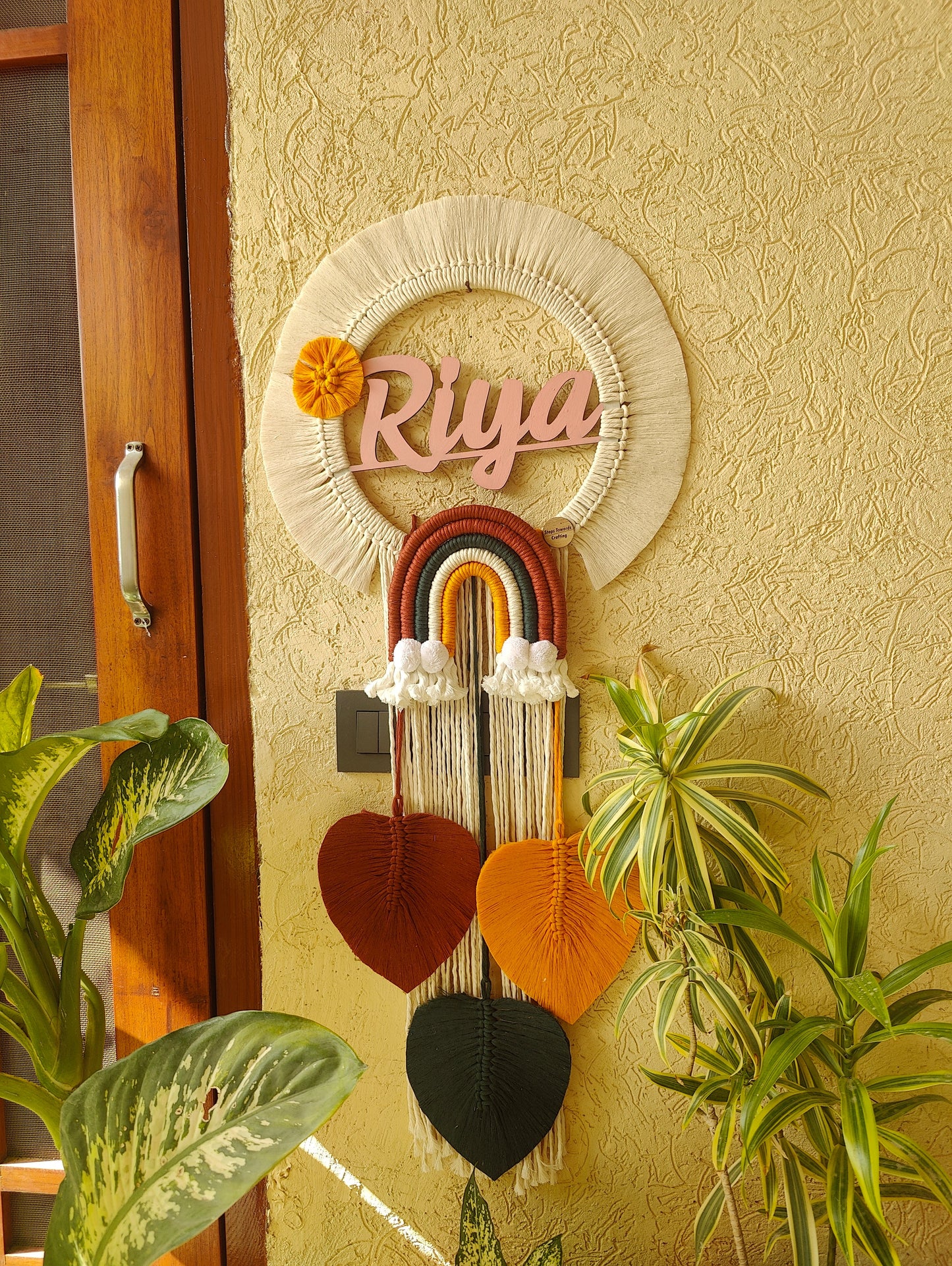 Macrame - Kids Name Plate Circle Shape