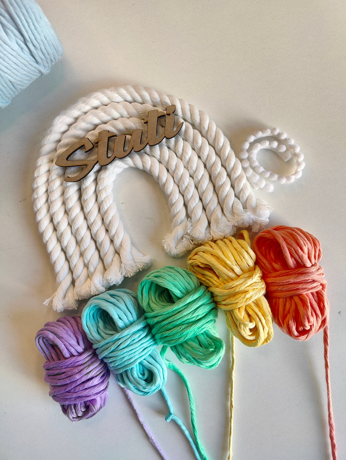 DIY Kit - 5 layers Macrame Rainbow Nameplate