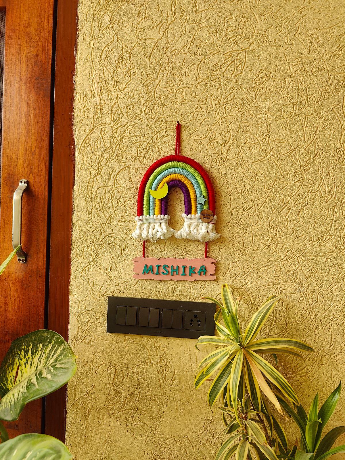 Macrame Nameboard - 5 Layer Mini Rainbow
