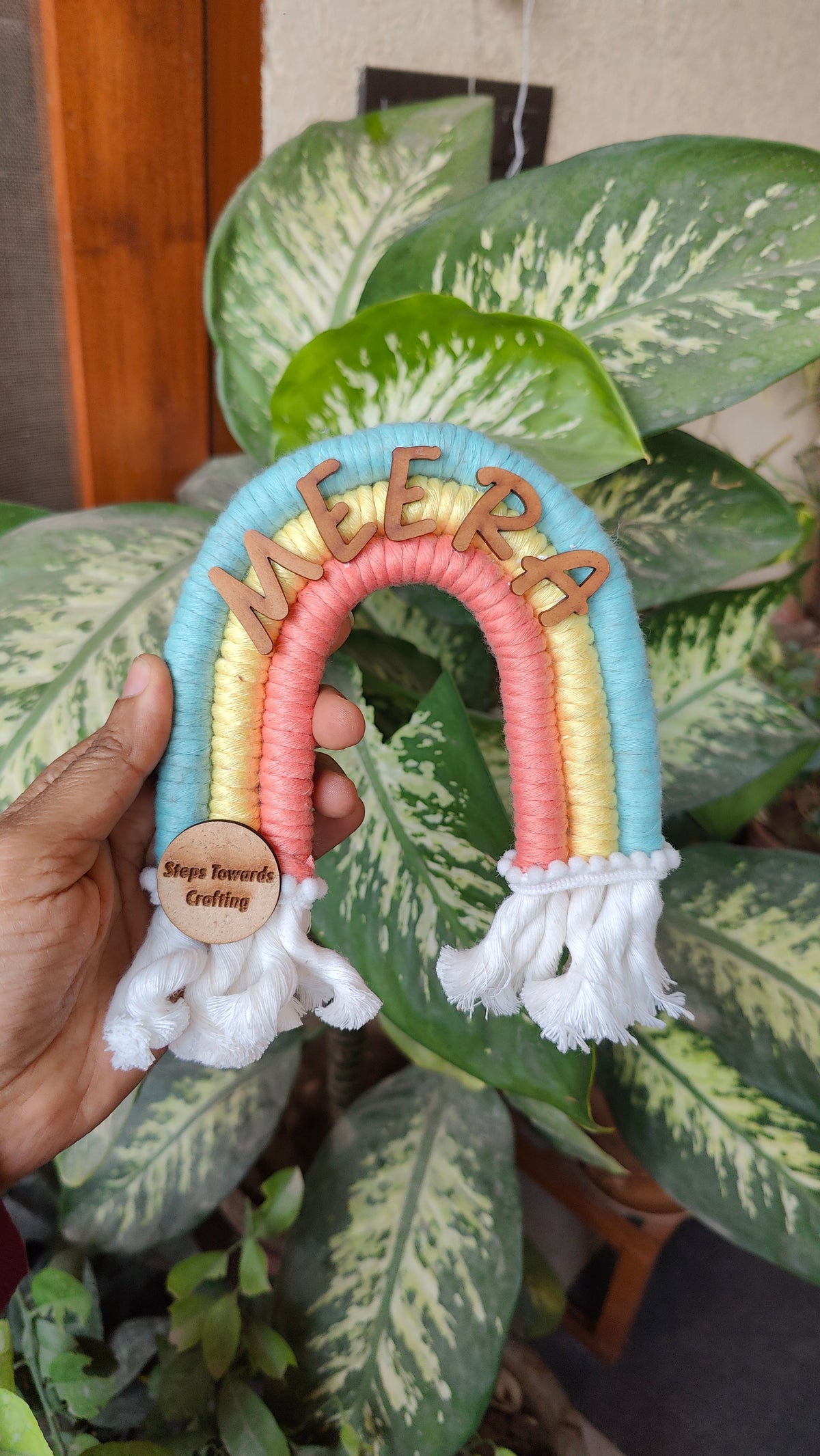 Macrame Nameboard - 3 Layer Mini Rainbow