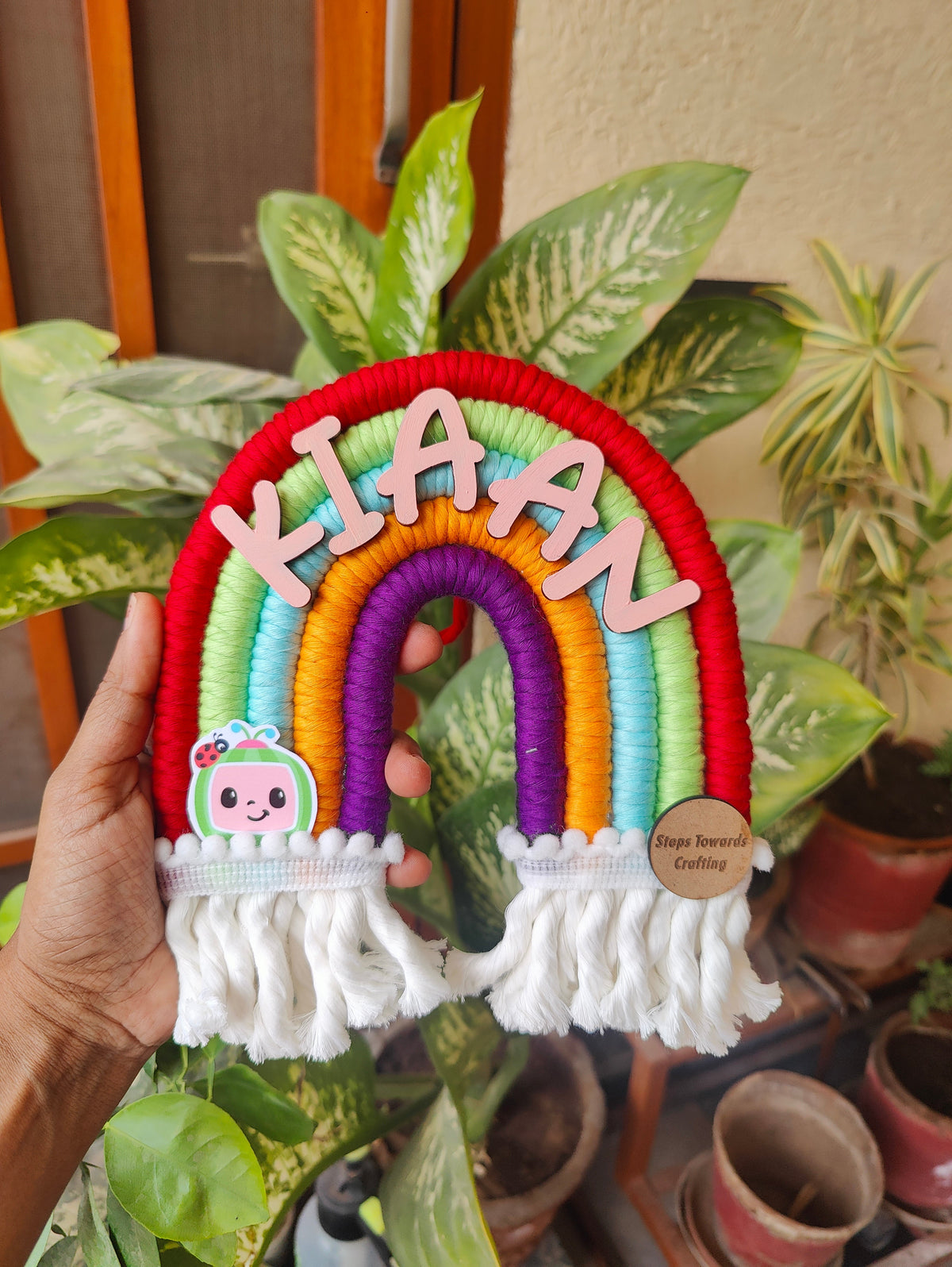 DIY Kit - 5 layers Macrame Rainbow Nameplate