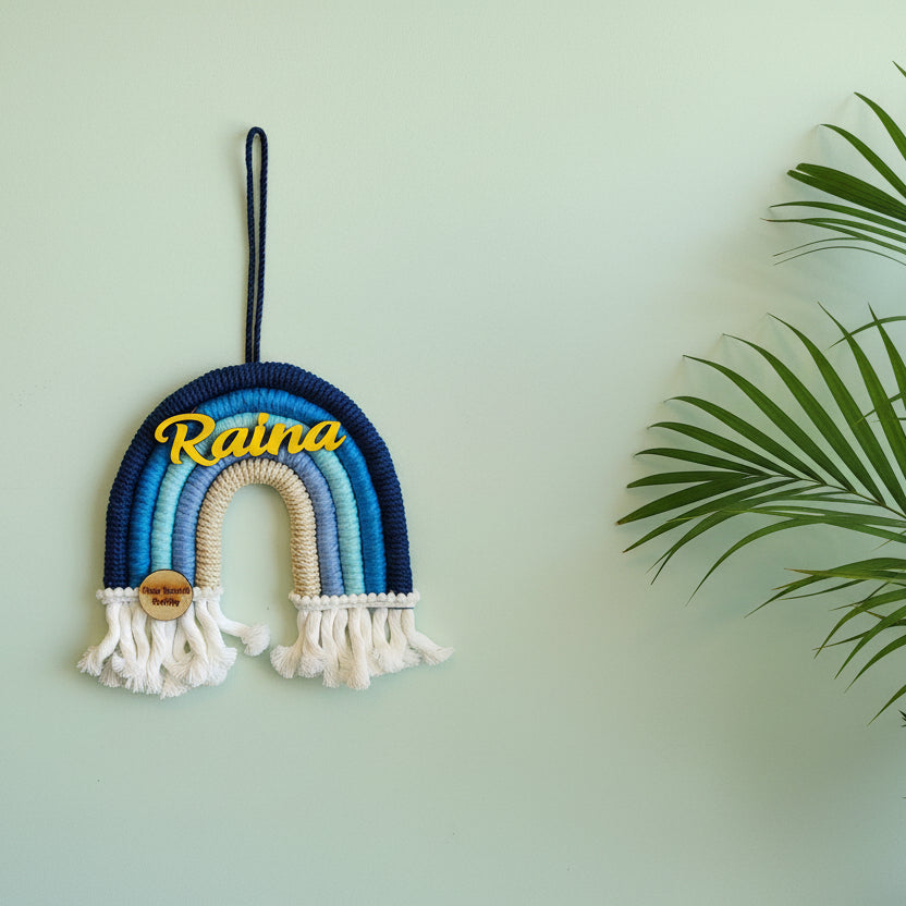 Macrame Nameboard - 5 Layer Mini Rainbow