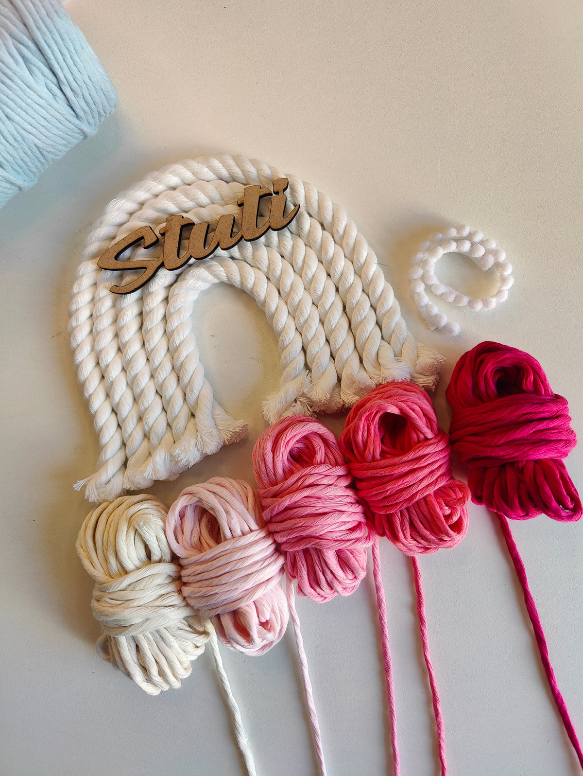 DIY Kit - 5 layers Macrame Rainbow Nameplate