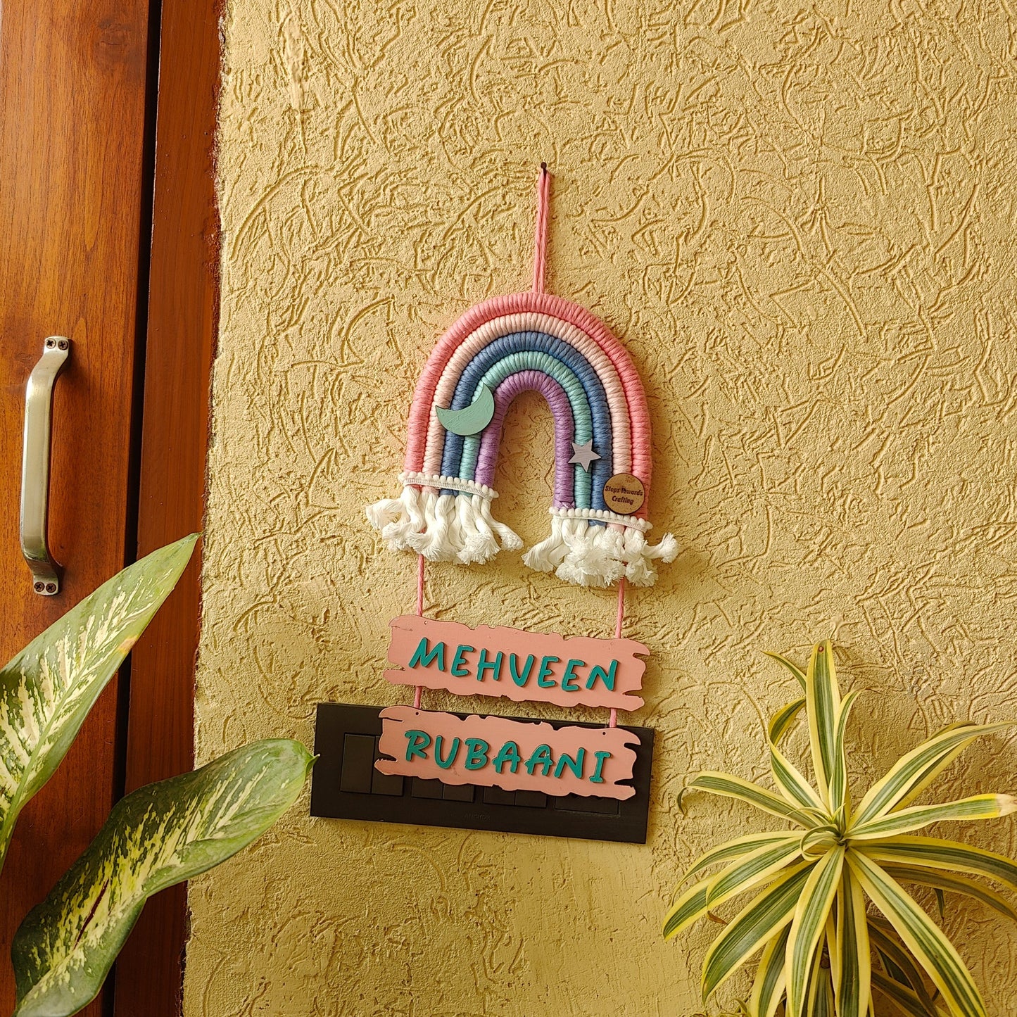 Macrame Nameboard - 5 Layer Mini Rainbow
