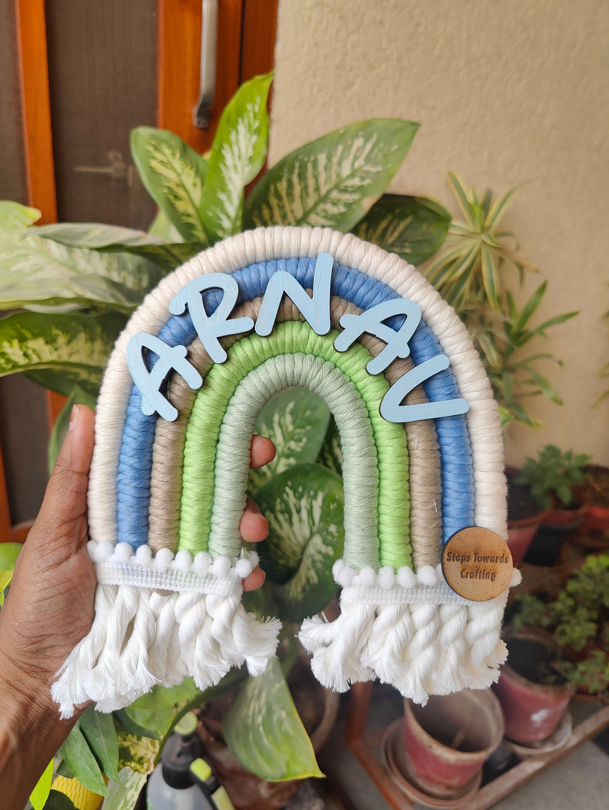DIY Kit - 5 layers Macrame Rainbow Nameplate