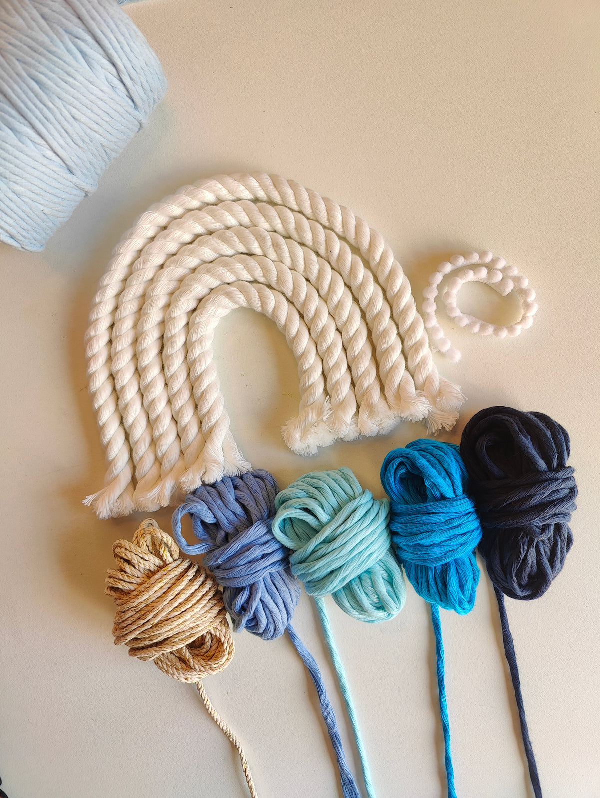 DIY Kit - 5 layers Macrame Rainbow Nameplate