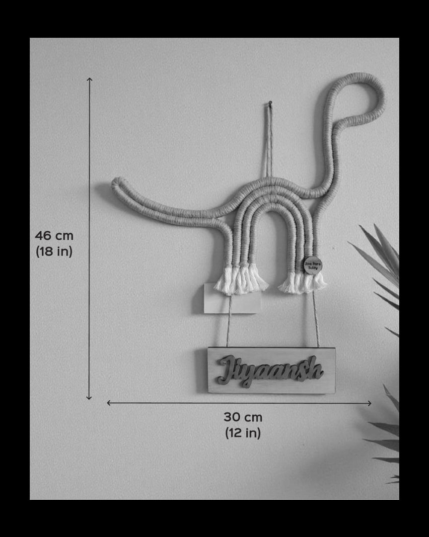 Macrame Dinosaur - Nameboard