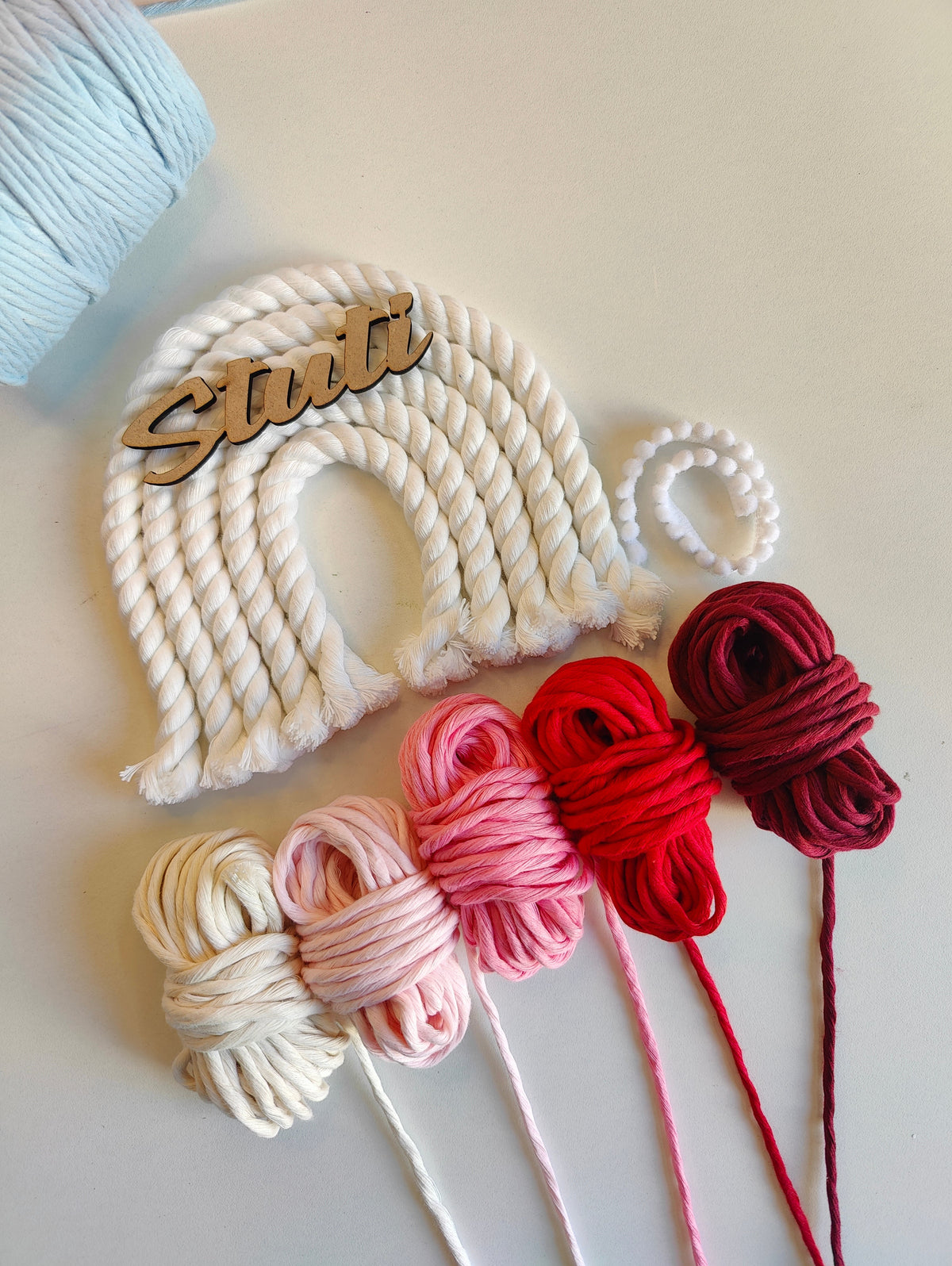 DIY Kit - 5 layers Macrame Rainbow Nameplate