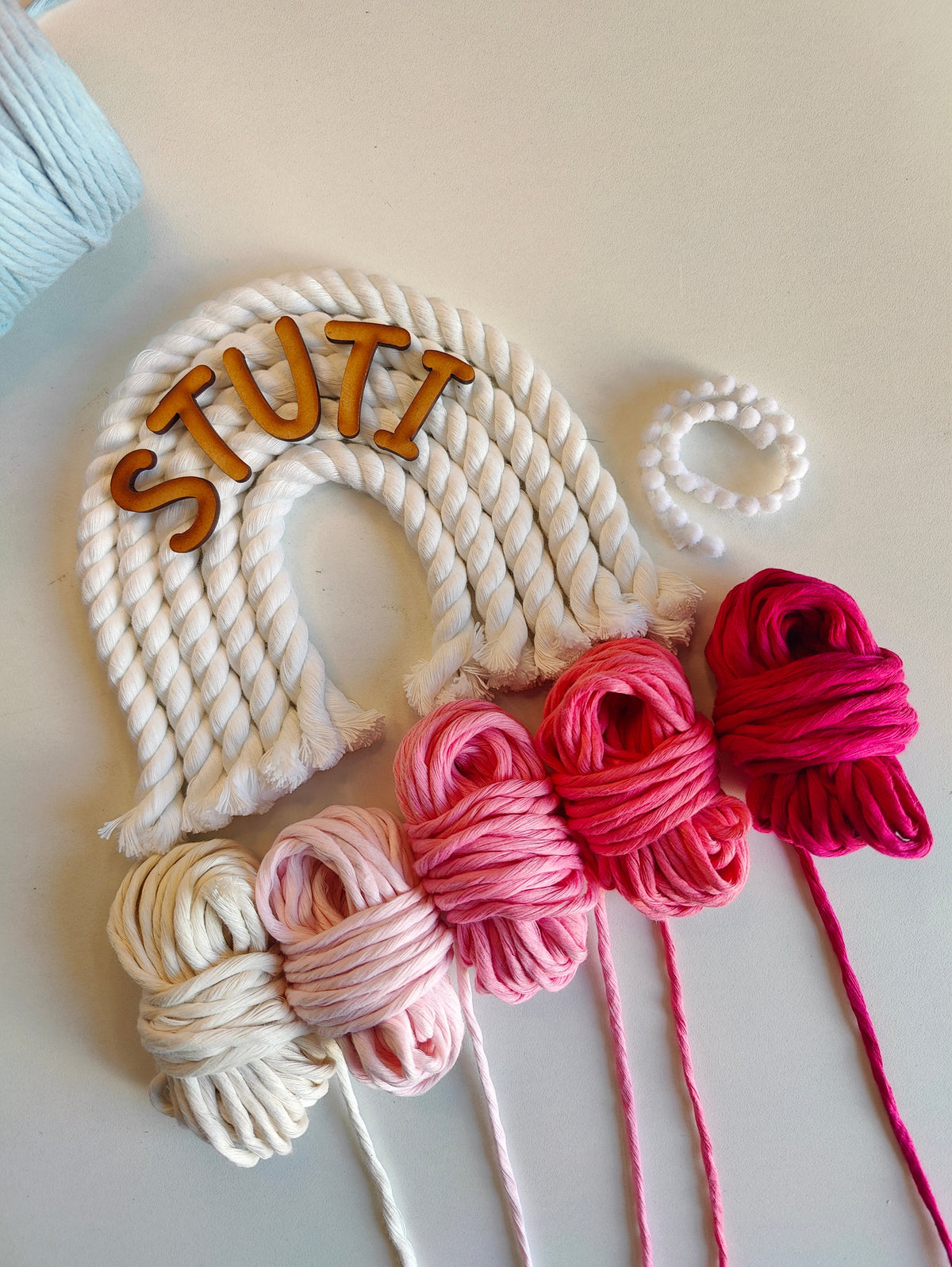 DIY Kit - 5 layers Macrame Rainbow Nameplate