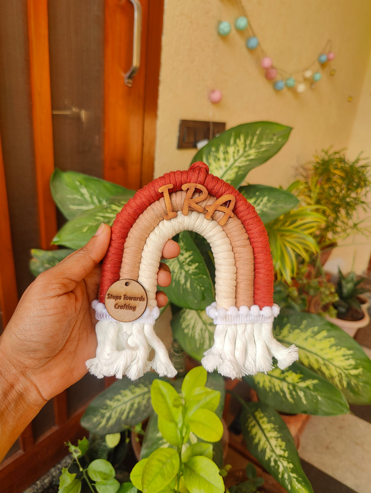 Macrame Nameboard - 3 Layer Mini Rainbow