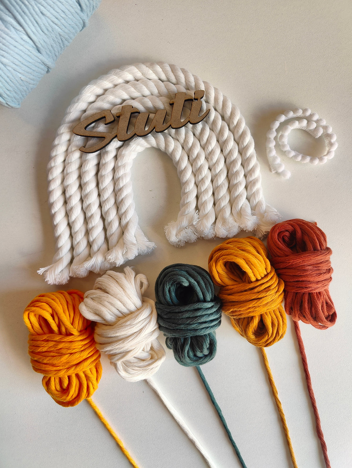 DIY Kit - 5 layers Macrame Rainbow Nameplate
