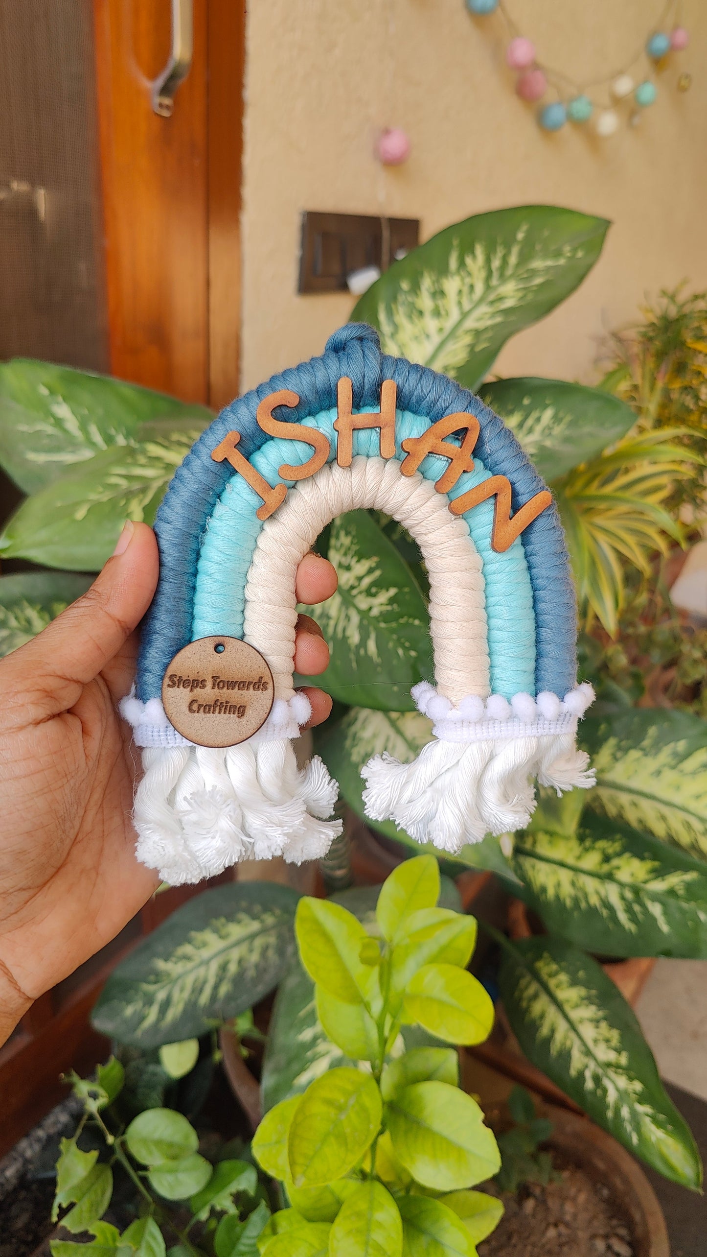 Macrame Nameboard - 3 Layer Mini Rainbow
