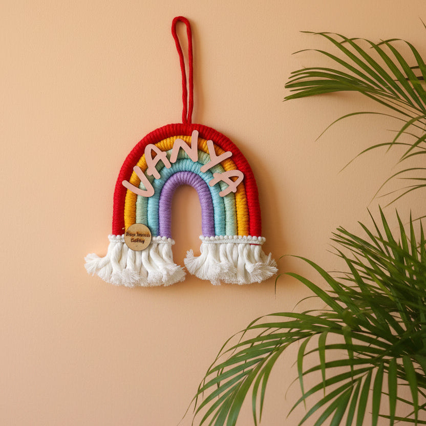 Macrame Nameboard - 5 Layer Mini Rainbow