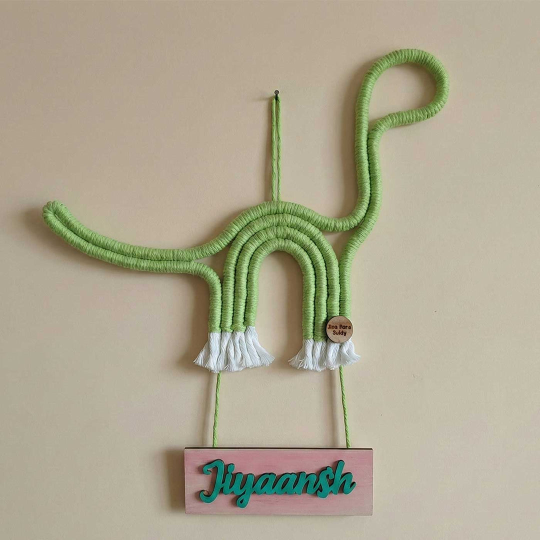 Macrame Dinosaur - Nameboard